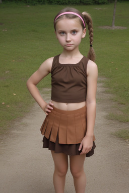 Latvian child girl with  brown hair