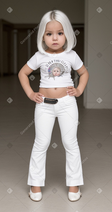 Mexican infant girl with  white hair