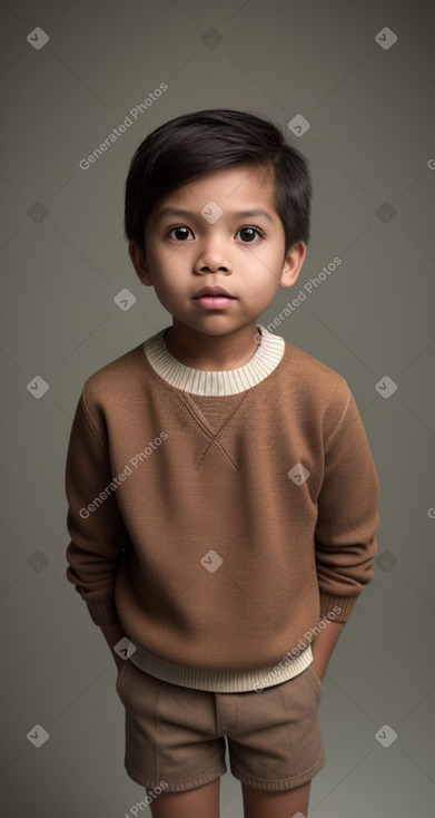 Filipino child male with  brown hair