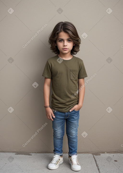 Child male with  brown hair