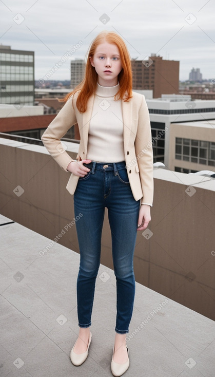 Teenager female with  ginger hair