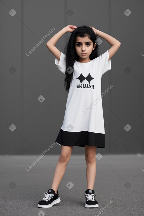 Kuwaiti child girl with  black hair