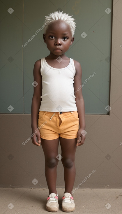 Zambian infant girl with  white hair