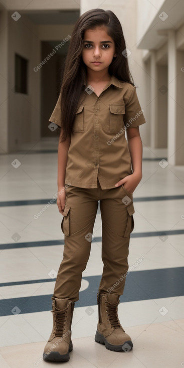 Bahraini child girl with  brown hair