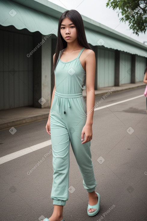 Thai teenager girl with  gray hair