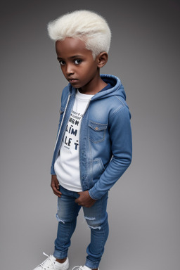 Somali child boy with  white hair