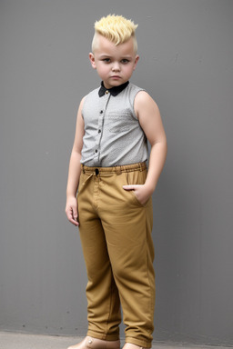 Romanian child boy with  blonde hair