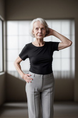 Estonian elderly female with  black hair