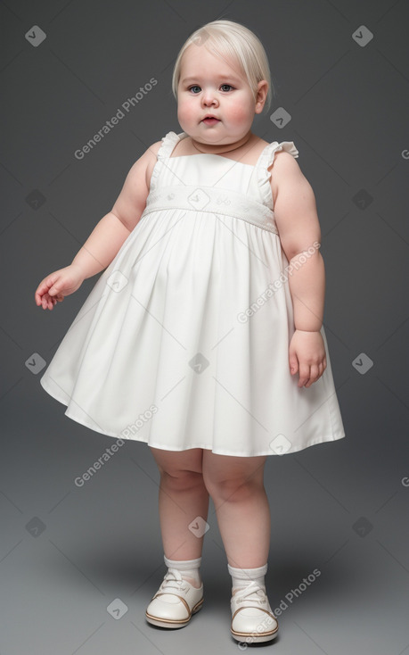 Dutch infant girl with  white hair