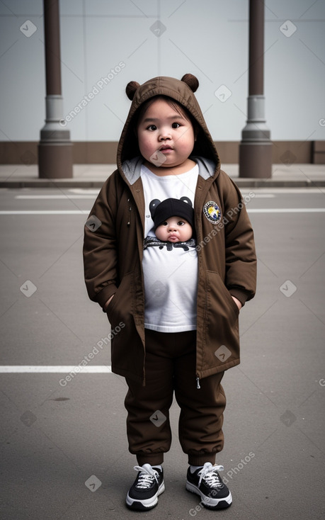 Thai infant girl with  brown hair