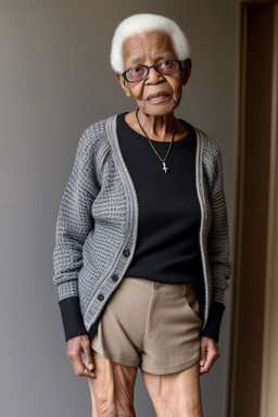 Tanzanian elderly non-binary with  black hair