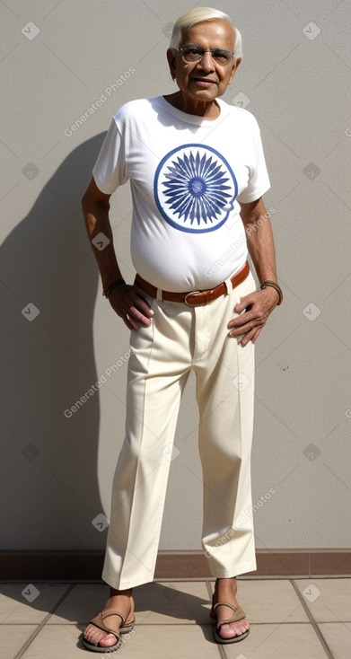 Indian elderly male with  blonde hair