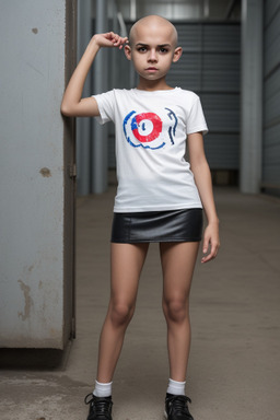 Panamanian child female with  white hair