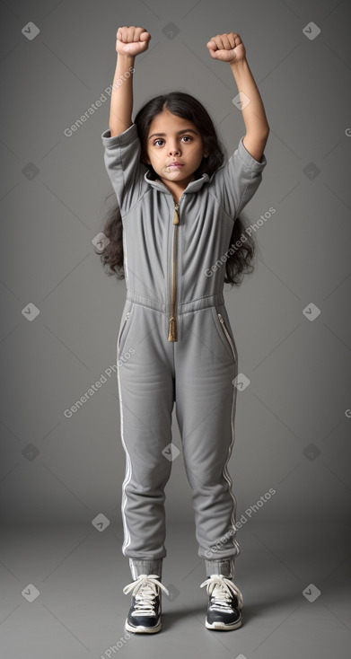 Colombian child female with  gray hair