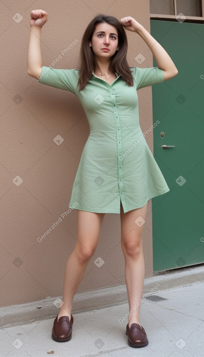 Israeli adult female with  brown hair