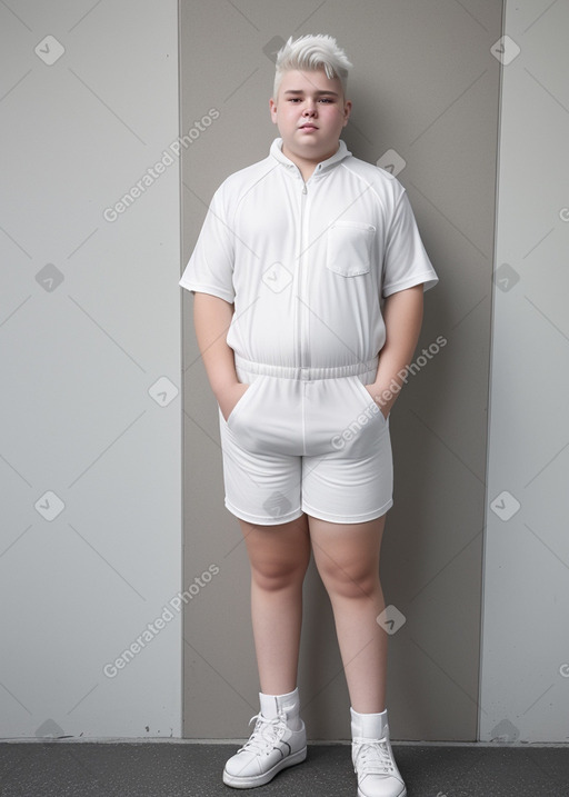 Australian teenager boy with  white hair