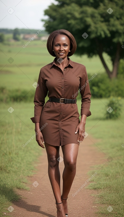 Tanzanian 45 years female with  brown hair