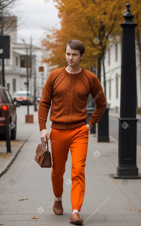 Belarusian adult male with  brown hair