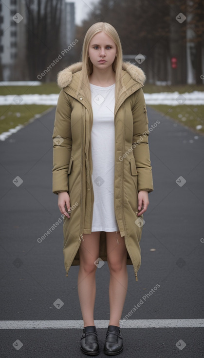 Belarusian adult female with  blonde hair