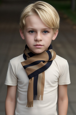 Russian child boy with  blonde hair