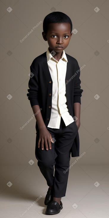 Tanzanian child boy with  black hair