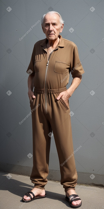 Belgian elderly male with  brown hair