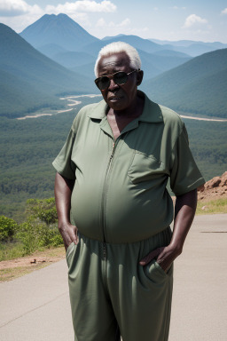 Ugandan elderly male with  gray hair