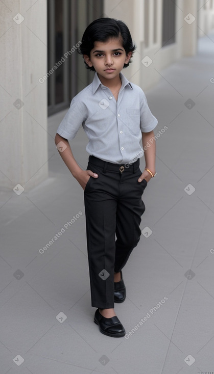 Qatari child boy with  black hair