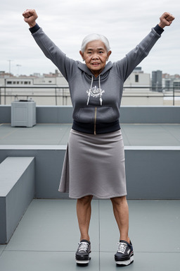 Filipino elderly female with  gray hair