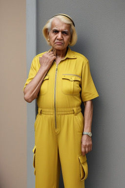 Qatari elderly non-binary with  blonde hair