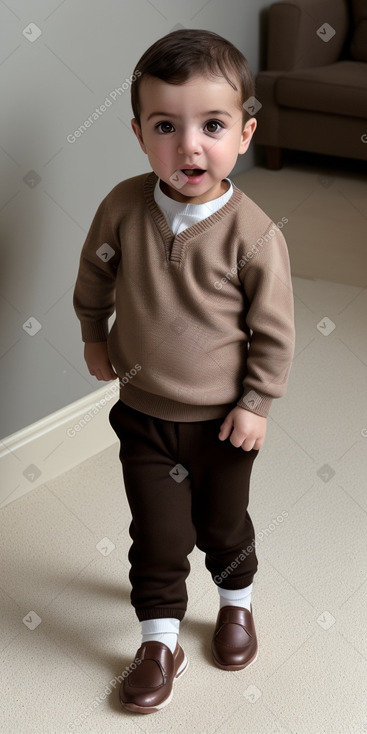 Algerian infant boy with  brown hair