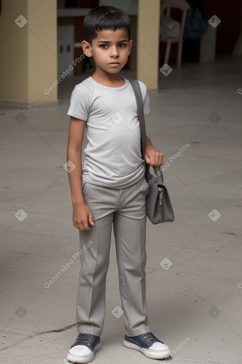 Cuban child boy with  gray hair