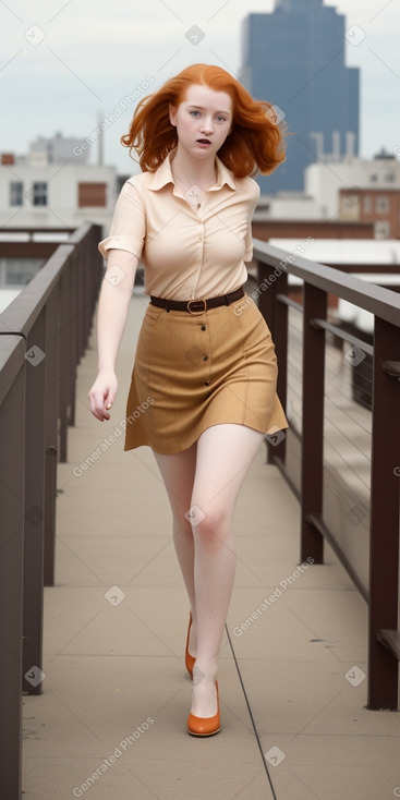 Caucasian young adult female with  ginger hair