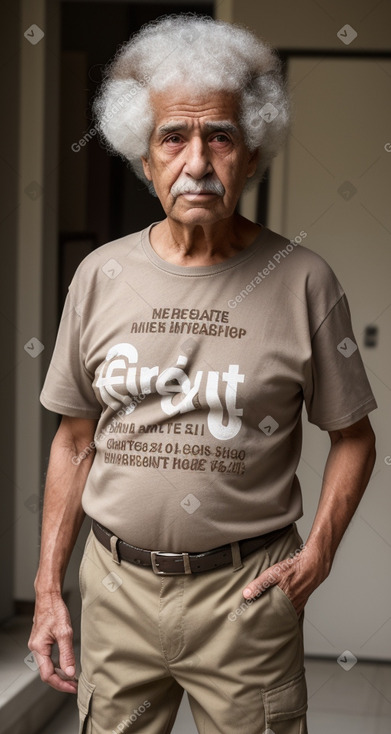 Syrian elderly male with  brown hair