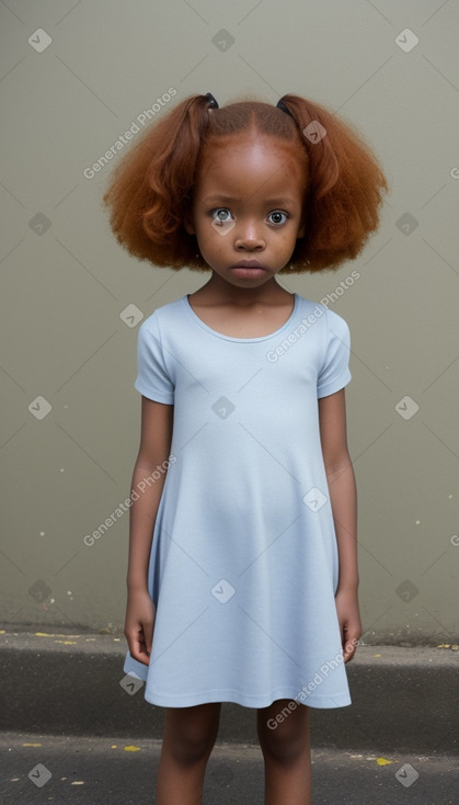 Jamaican child girl with  ginger hair