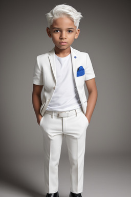 Dominican child boy with  white hair