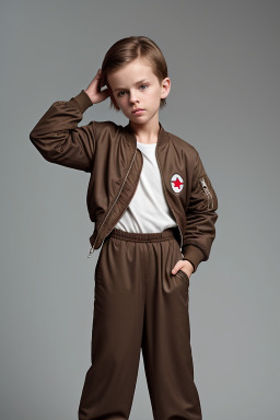 Czech child boy with  brown hair