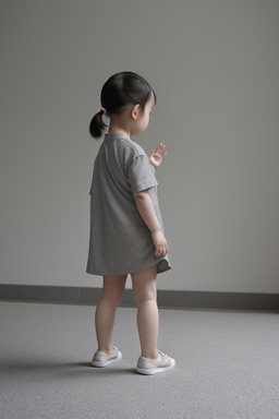 South korean infant girl with  gray hair