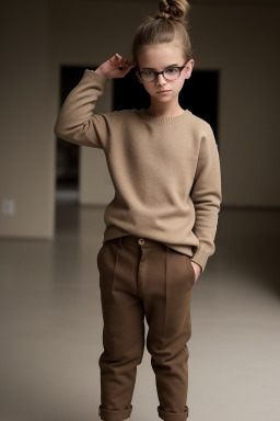 Caucasian child boy with  brown hair