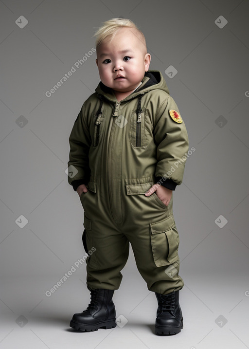 Chinese infant boy with  blonde hair