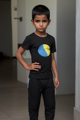 Honduran child boy with  black hair