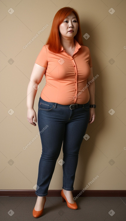 Chinese 45 years female with  ginger hair