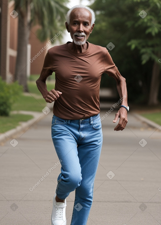 Somali elderly male with  brown hair