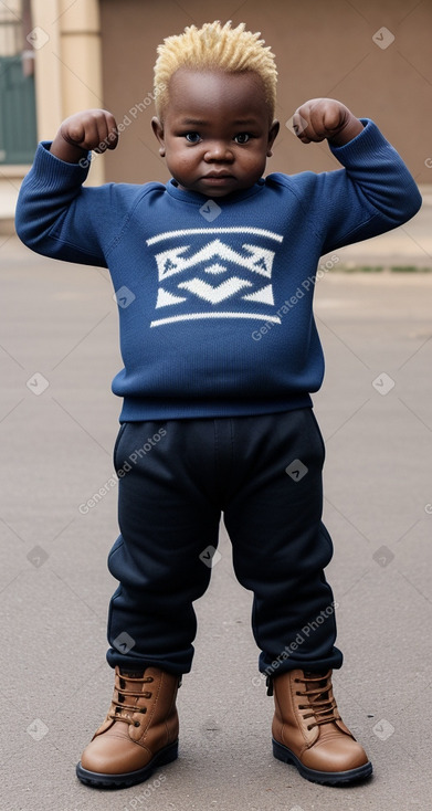 Togolese infant boy with  blonde hair