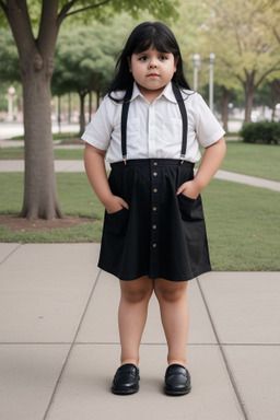 Mexican child girl with  black hair