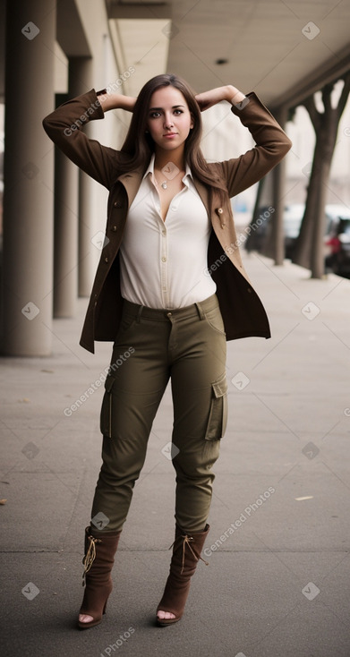 Venezuelan young adult female with  brown hair