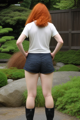 Japanese 45 years female with  ginger hair