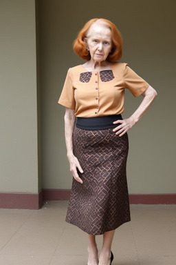 Kenyan elderly female with  ginger hair