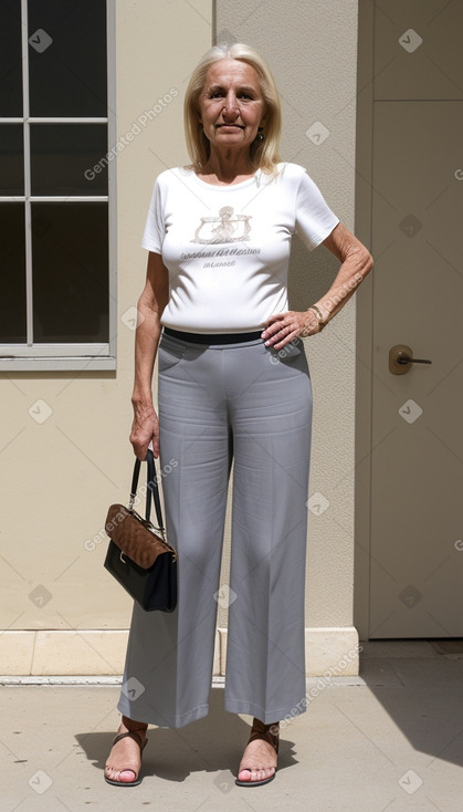 Italian elderly female with  blonde hair