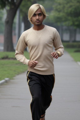 Bangladeshi adult male with  blonde hair